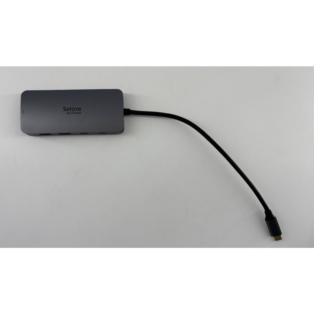 Selore USB C Docking Station VGA HDMI and DP Monitor Adapter USB C Hub